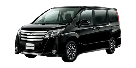 Minivan Toyota Noah preta de 7 lugares
