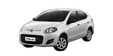 Fiat Pálio branco de 5 lugares
