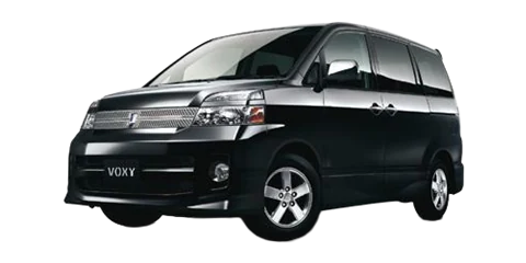 Minivan Toyota Voxy preta de 7 lugares